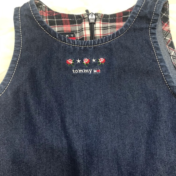 5/$25! Tommy Hilfiger Jean jumper dress size 12-18 months EUC - Picture 2 of 4